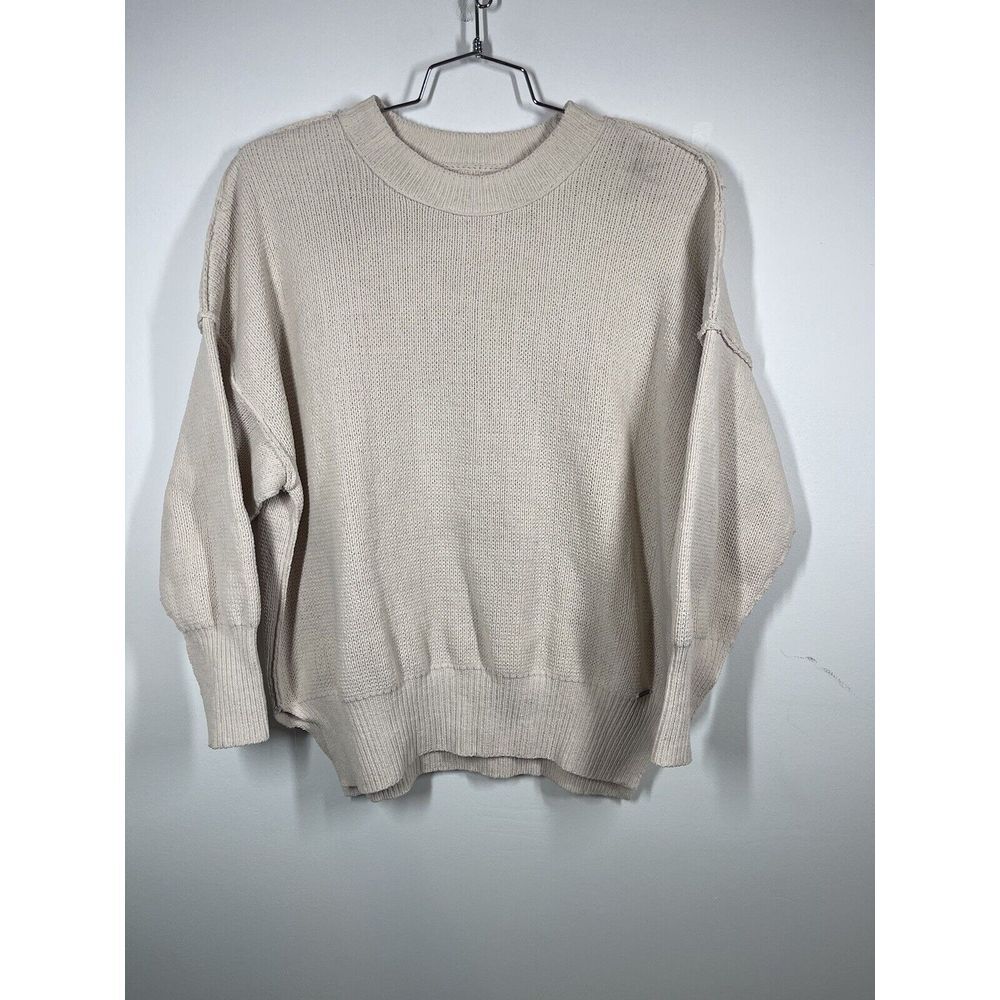 Abercrombie & Fitch Cream Off-the-Shoulder Sweater